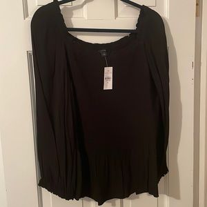 LOFT Smock Peplum Top - XL